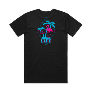 The Tropicanna Life Black T-Shirt back